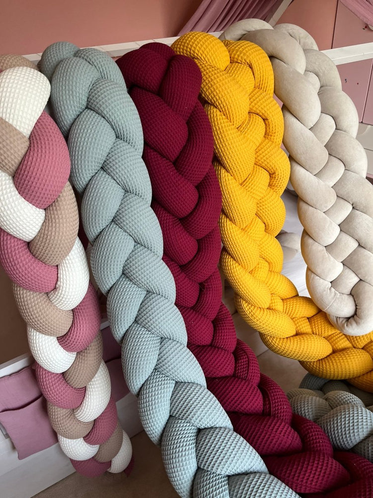 geflochtene Bettschnecke Bettschlange aus 100% Baumwollstoff