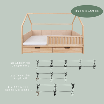 Bettumrandung Cord Für Kinderbett I Hausbett