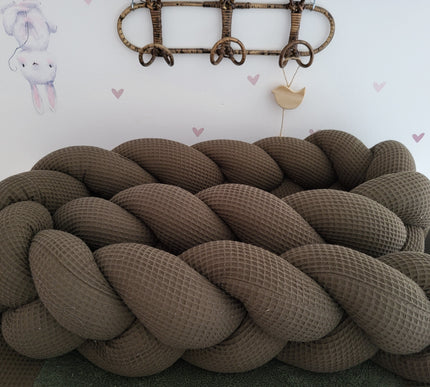 Geflochtene Bettschlange - Waffelpique
