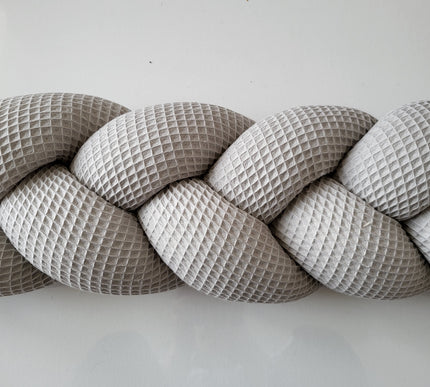 Geflochtene Bettschlange - Waffelpique