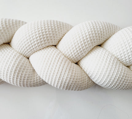 Geflochtene Bettschlange - Waffelpique