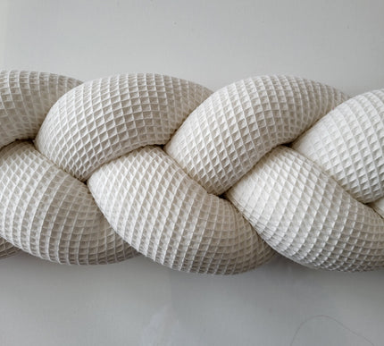 Geflochtene Bettschlange - Waffelpique