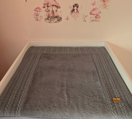 Wickelauflage Zopfmuster - mit abnehmbarem Bezug