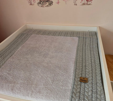 Wickelauflage Zopfmuster - mit abnehmbarem Bezug