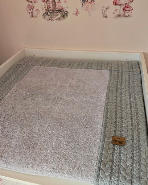 Wickelauflage Zopfmuster - mit abnehmbarem Bezug - The Present Company