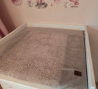 IKEA Hemnes T75cm x B85cm / Matratze mit 1 Bezug / Dunkelbeige