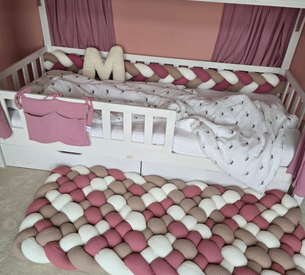 Geflochtener Spielteppich Waffel Piqué Lavendelsand - The Present Company