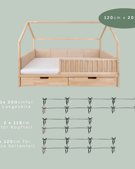 Bettumrandung Für Kinderbett I Hausbett