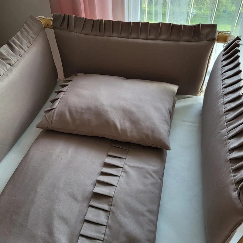 Bettumrandung 3-er Set für Babybett Beige
