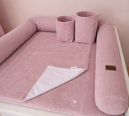 Wickelauflage mit abnehmbarem Bezug und abknöpfbare Auflage wasserfest