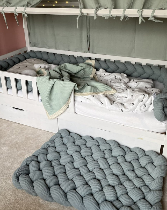 Geflochtener Spielteppich Waffel Piqué - The Present Company