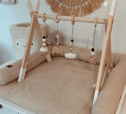 Wickelauflage Wickelunterlage Beige Waffelpiue I Handmade in Deutschland I The Present Company