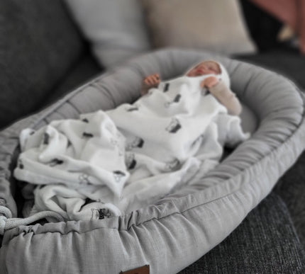 Baby Nestchen Leinen Grau - The Present Company