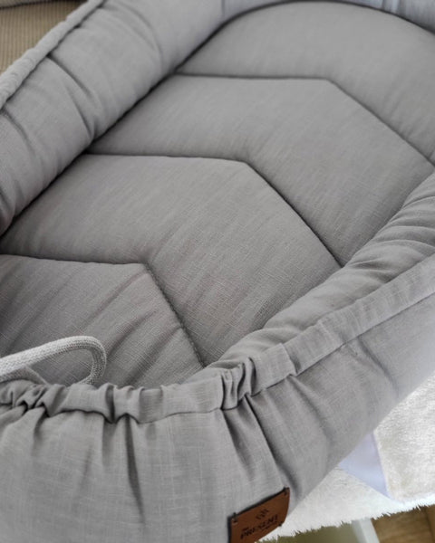 Baby Nestchen Leinen Grau - The Present Company