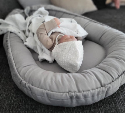 Baby Nestchen Leinen Grau - The Present Company