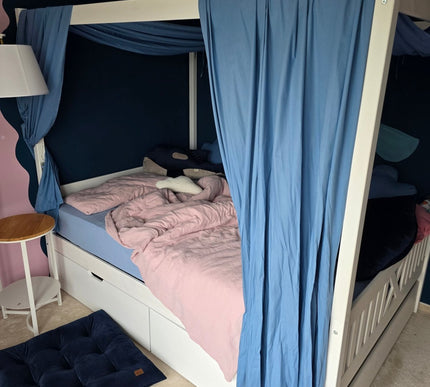 Betthimmel aus Baumwollstoff Jeansblau - The Present Company