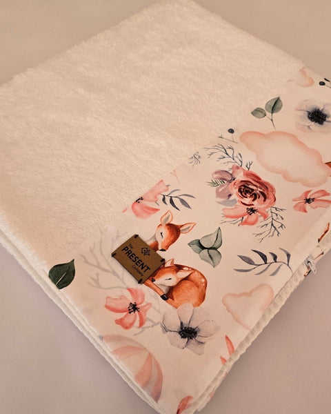 Bezug für Wickelauflage Druck Bambi Cremeweiß - The Present Company