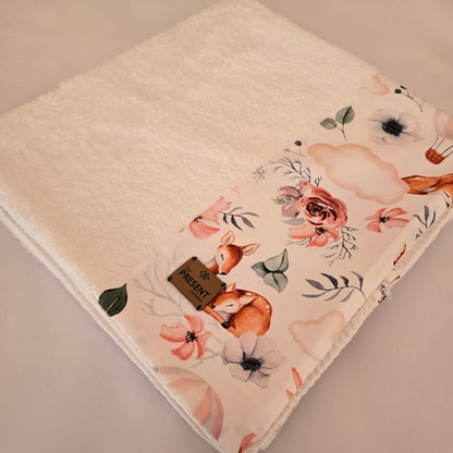 Bezug für Wickelauflage Druck Bambi Cremeweiß - The Present Company