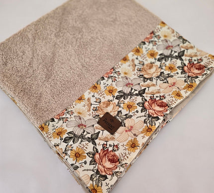 Bezug für Wickelauflage Druck Retroblume - The Present Company