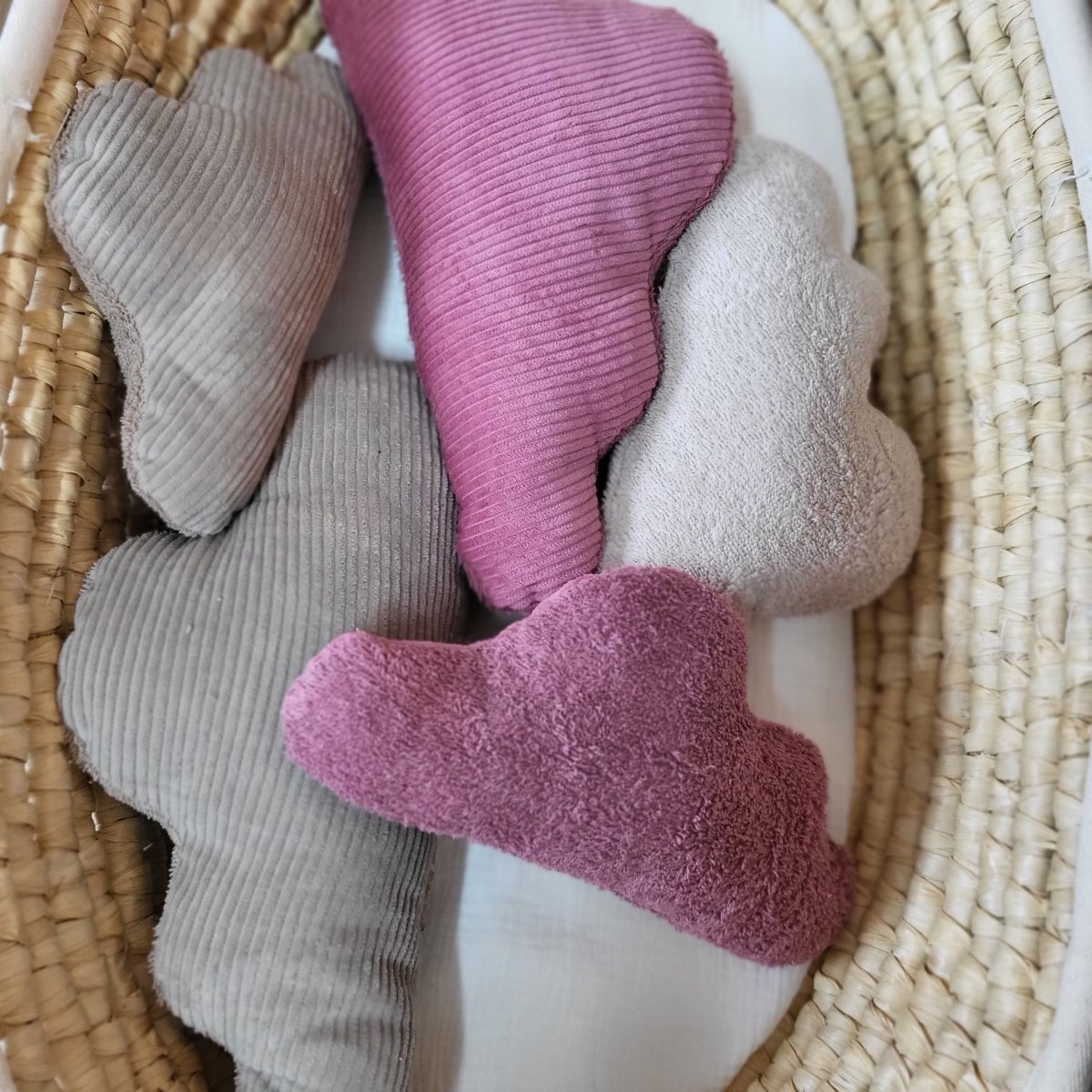 Dekokissen Wolken Cord/Frottee 2er Set - The Present Company