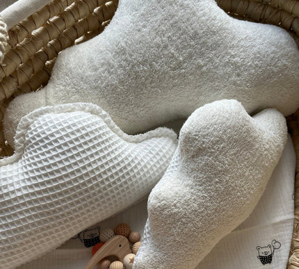 Dekokissen Wolken Waffelpique /Frottee 2er Set - The Present Company
