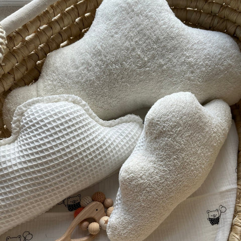 Dekokissen Wolken Waffelpique /Frottee 2er Set - The Present Company