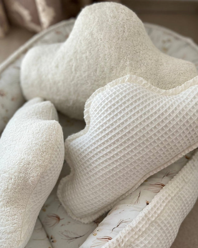 Dekokissen Wolken Waffelpique /Frottee 2er Set - The Present Company