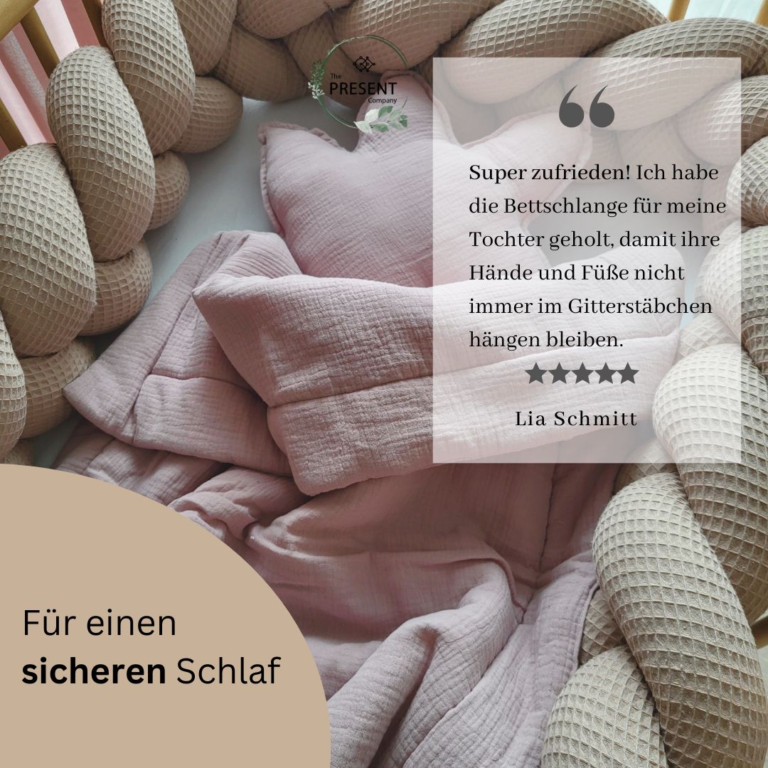 Geflochtene Bettschlange Zopfmuster - The Present Company