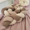 Geflochtene Wickeltischumrandung Dunkelbeige, Hellbeige, Zopfmuster Dunkelbeige - The Present Company