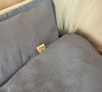 Decke 100x120 Kissen 35x40 / Grau