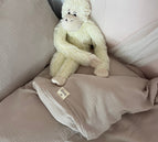 Decke 100x120 Kissen 35x40 / Hellbeige