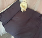 Decke 100x120 Kissen 35x40 / Dunkelgrau