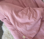 Decke 100x120 Kissen 35x40 / Altrosa