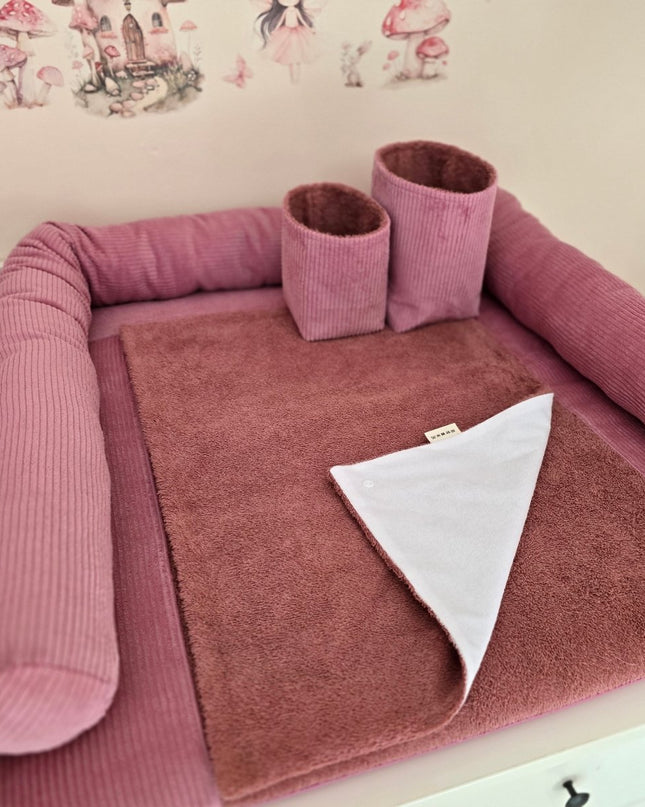 L Set Wickelauflage Cord Altrosa - The Present Company