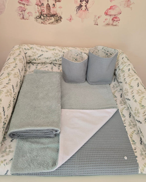 L Set Wickelauflage Druck Eukalyptus - The Present Company