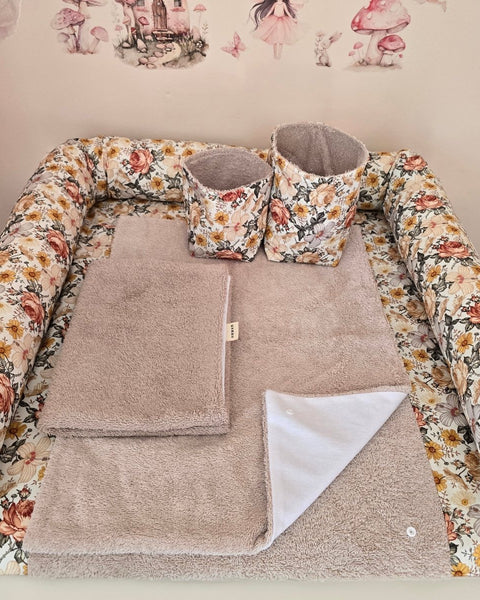 L Set Wickelauflage Druck Retroblume - The Present Company