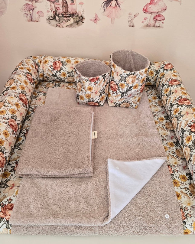 L Set Wickelauflage Druck Retroblume - The Present Company