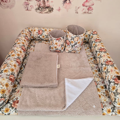 L Set Wickelauflage Druck Retroblume - The Present Company