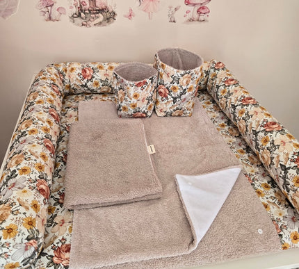 L Set Wickelauflage Druck Retroblume - The Present Company