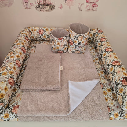 L Set Wickelauflage Druck Retroblume - The Present Company