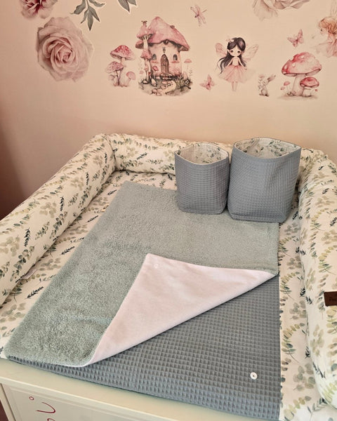 M Set Wickelauflage Druck Eukalyptus - The Present Company