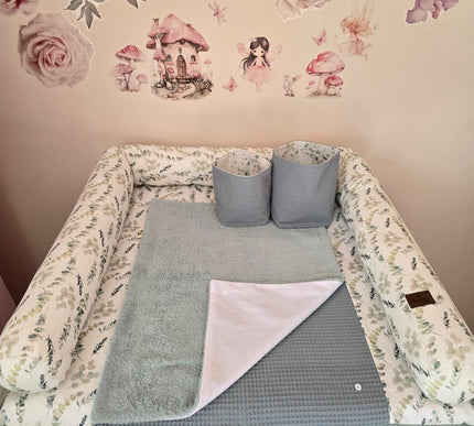 M Set Wickelauflage Druck Eukalyptus - The Present Company