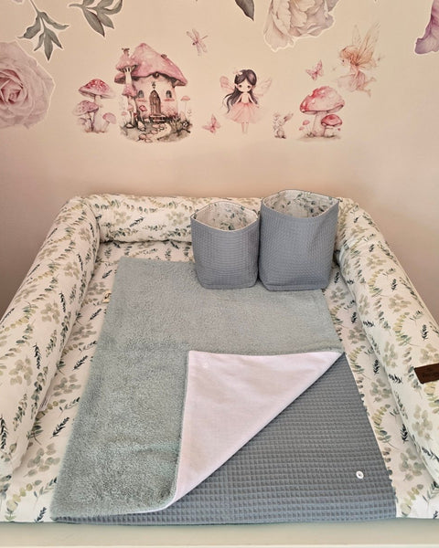 M Set Wickelauflage Druck Eukalyptus - The Present Company