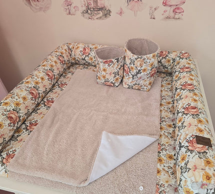 M Set Wickelauflage Druck Retroblume - The Present Company