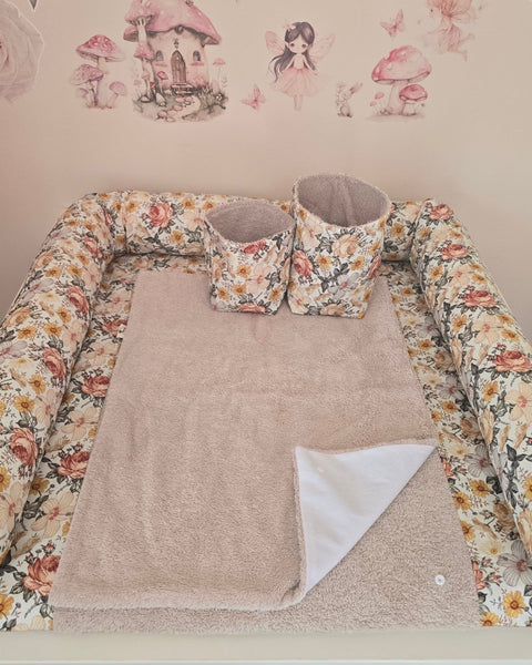 M Set Wickelauflage Druck Retroblume - The Present Company