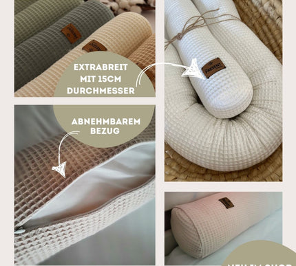 XXL MAXI Bettschlange Cord - The Present Company - Maxi Bettschlange, XXL Bettschnecke mit Bezug