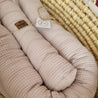 MAXI Bettschlange mit abnehmbarem Bezug Waffelpique Hellbeige - The Present Company