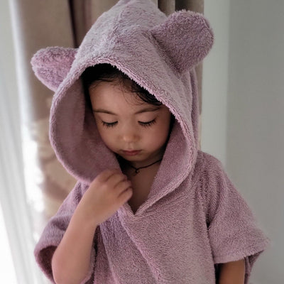 Badeponcho mit Kapuze