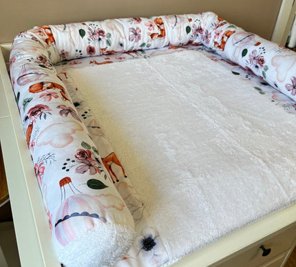 S Set Wickelauflage Druck Bambi Cremeweiß - The Present Company