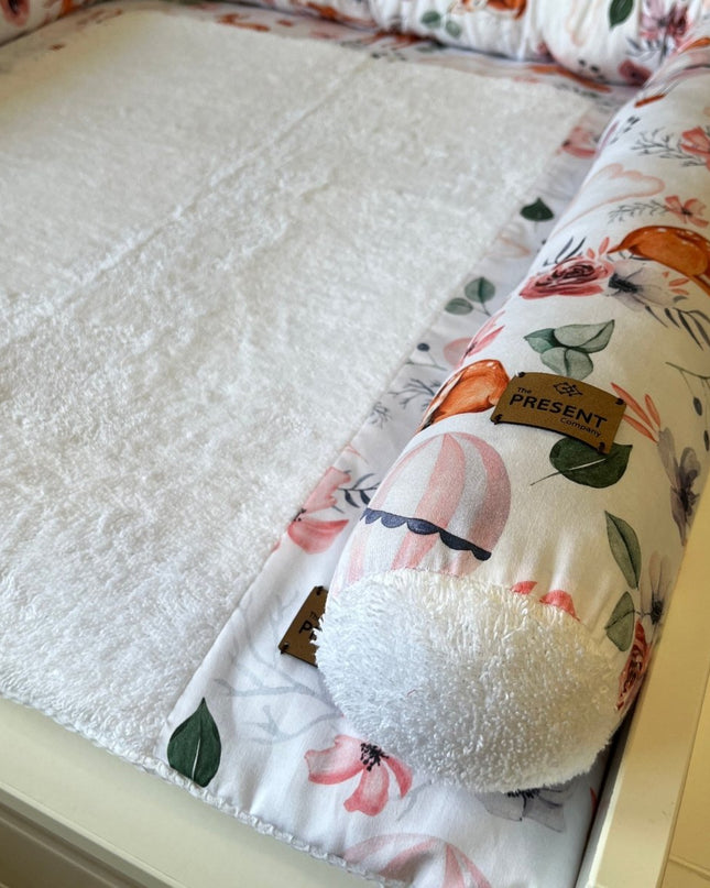 S Set Wickelauflage Druck Bambi Cremeweiß - The Present Company